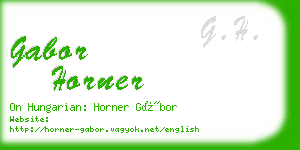 gabor horner business card